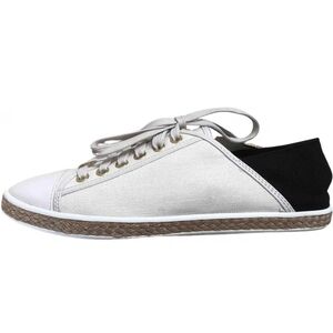Micheal Kors Women's White and Black Espadrille Sneakers.
